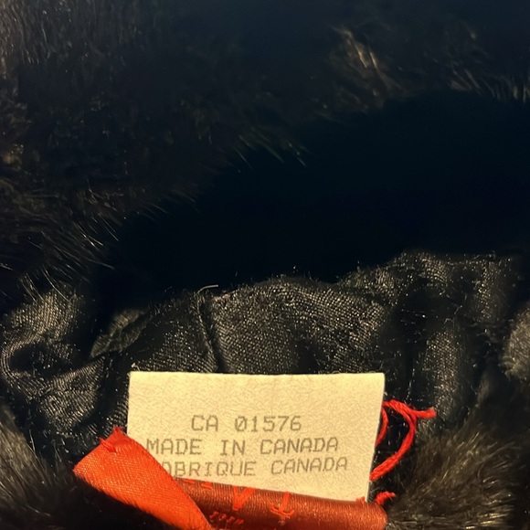 NEW black mink leather trapper hat, lined with real ethical fur - Picture 8 of 10